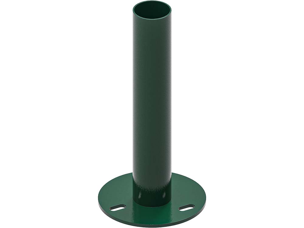 Round post base plate Ø 60 mm, 300 mm long, moss green RAL 6005
