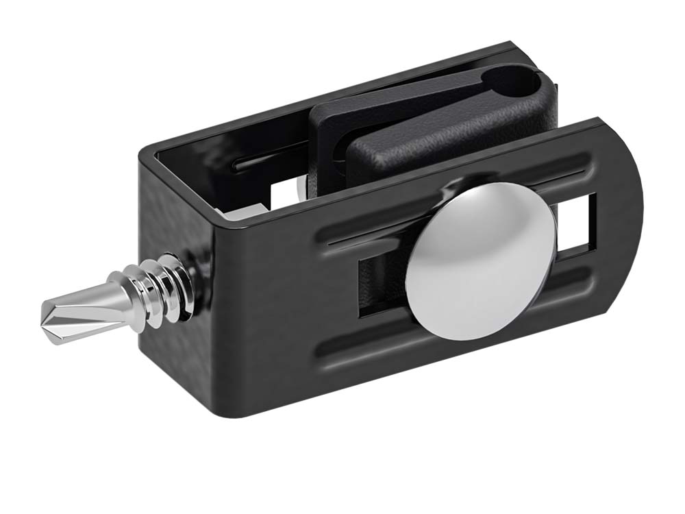 Gate connector with PVC clip, assembly
