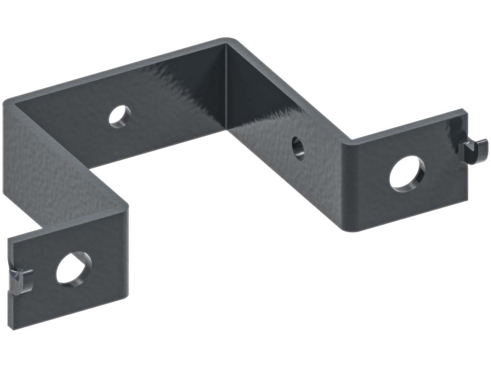 U-bracket for 76.2 x 76.2 mm posts, security fence, in anthracite grey RAL 7016