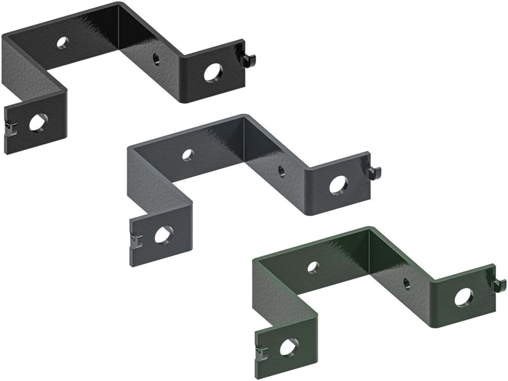 U-bracket for 76.2 x 76.2 mm security fence posts, view 1