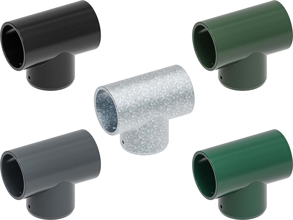 Top rail fence | T-connector | Ø 2-3/8" x Ø 2-3/8"