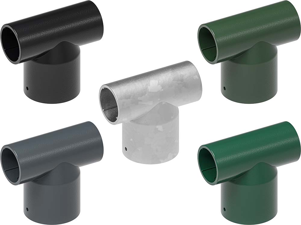 Top rail fence | T-connector | Ø 2-3/8" x Ø 1-5/8"