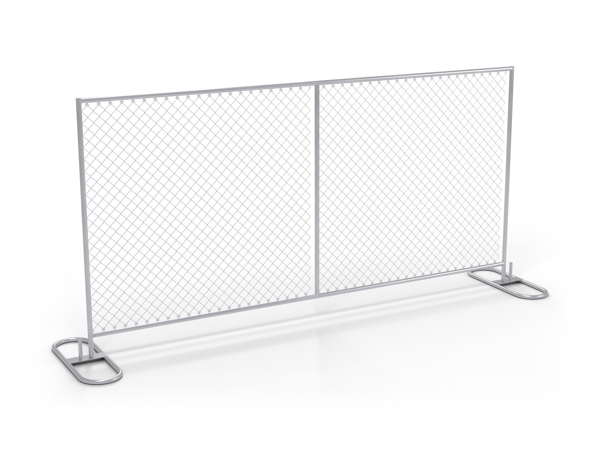 TempFence Chain-Link Temporary Fence Panel | 6' x 12' | Vertical Brace