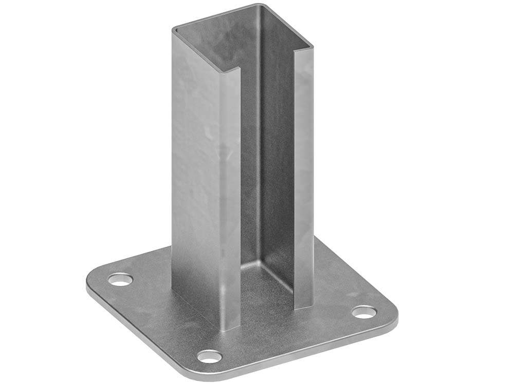 Base plate 60 x 60 mm, hot-dip galvanised